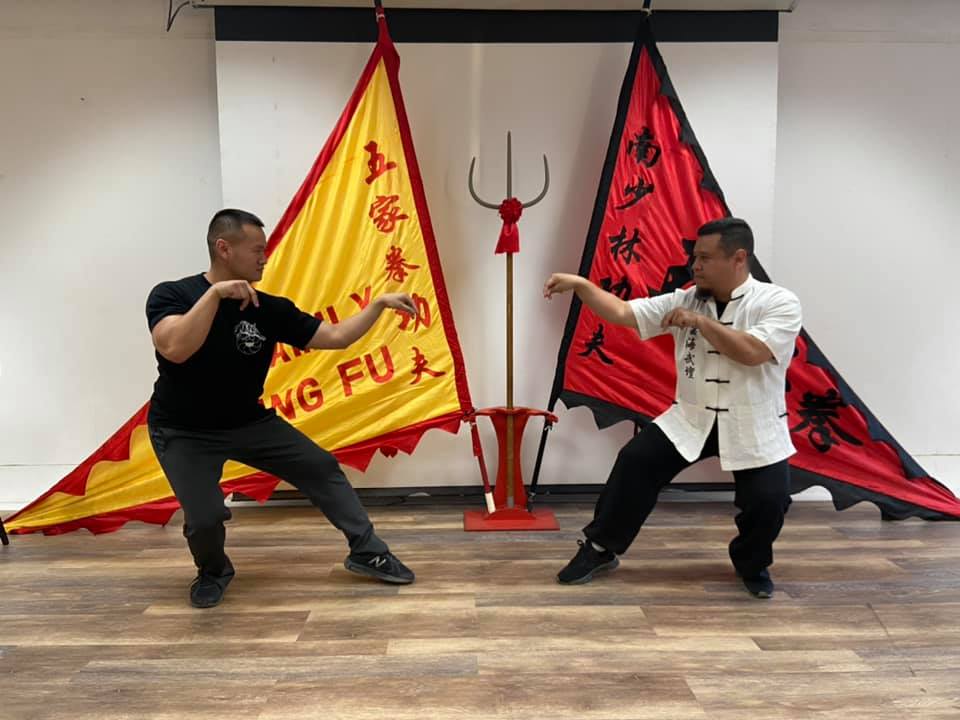 Luis Mendez and Viet Le performing Mantis