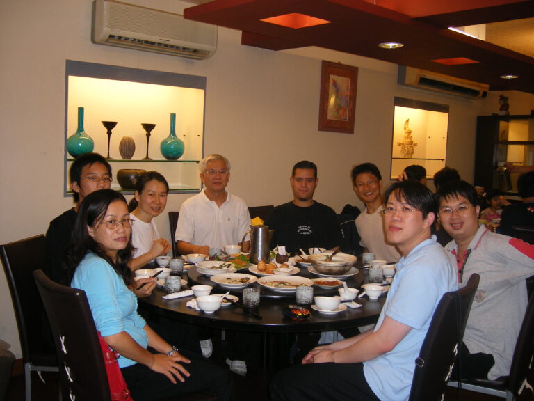 Sharing after training Dinner with Master Dai and his disciples